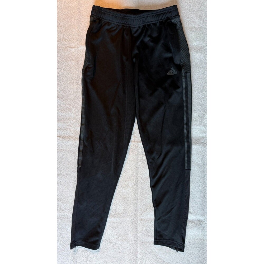 Adidas Aeroready Jogger Track Pants Black Zip Ankle Athletic Size Small